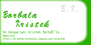 borbala kristek business card